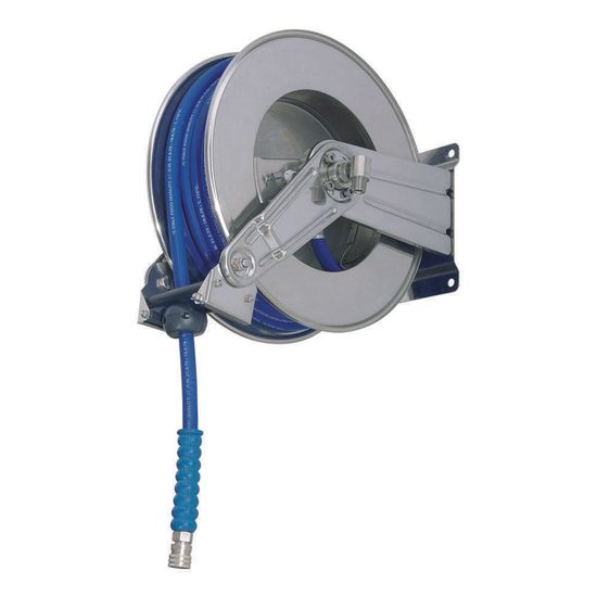 Автоматическая катушка RAMEX HR 1000 15м 1/2. (нерж.) 1/2"ш. 1/2"ш. 200 бар