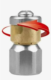 Форсунка вращающаяся каналопромывочная (вход 1/4внут, 3 отверстия, размер 035)