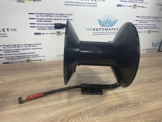 Катушка (барабан) для намотки шланга 50м стационарная с фиксацией