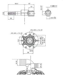 Насос мембранный Comet® серия ВP300 (295 л/мин; 20 бар); вал d32 внутрен./шпонка - ВОМ 1"3/8