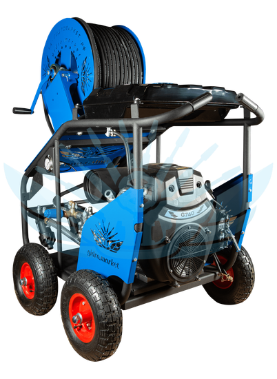 Мобильная каналопромывочная установка с барабаном GM Pumps 150-200 бар 50-65 л/мин