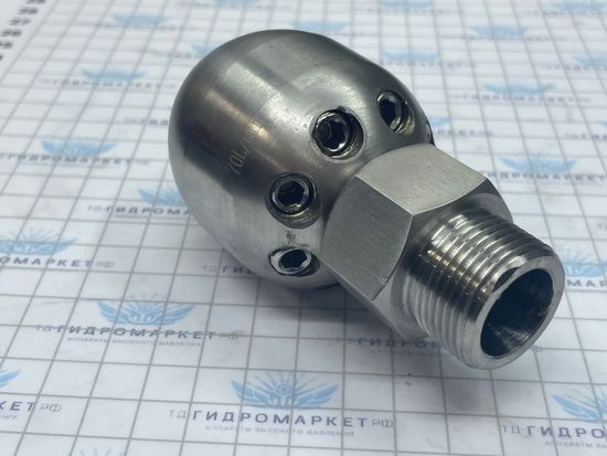 Форсунка каналопромывочная  капля до 300 бар  70 л/мин 1 вперёд  8 назад вх.3/8 вн