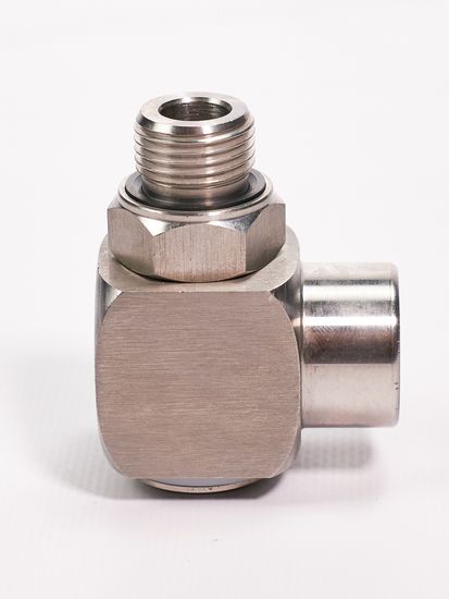 Поворотный фитинг угловой GM (нерж); 1/2"ш-1/2"г 400 бар