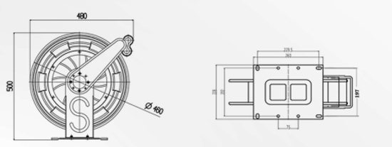 Автоматическая шланговая катушка GM Black rev Reel20