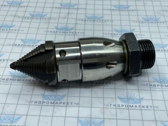 Форсунка каналопромывочная вращающаяся сверло до 300 бар 70 л/мин 4 в стороны  6 назад
