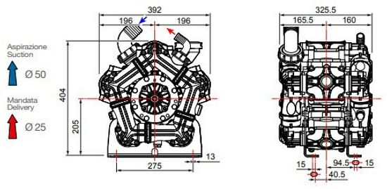 Насос Comet® серия ВPS260 (249 л/мин; 20 бар); ВОМ 1"3/8