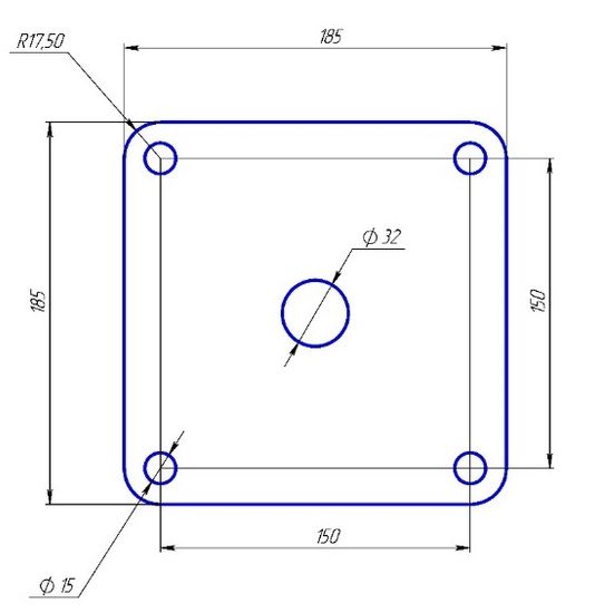 Поворотная консоль изогнутая 1700 мм