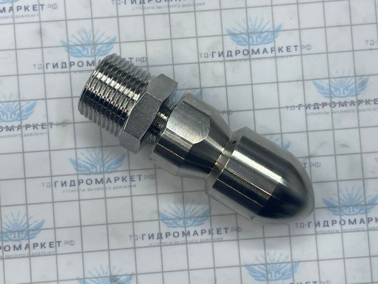 Форсунка каналопромывочная до 300 бар  70 л/мин 1 вперёд 6 назад вх.3/8 вн