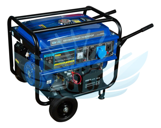 Бензиновый генератор GM 6,5 квт медная обмотка. на колёсах