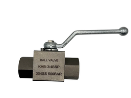 Кран шаровый двухходовой нерж.сталь KHB-3/4BSP 304SS 500bar