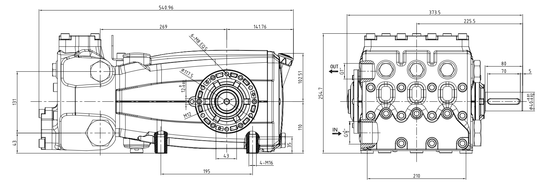 Насос высокого давления для робот моек Botau GF 36 150 литров в минуту 130 бар