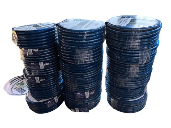 Садовый шланг 3 оплёточный ПВХ 50м 1/2" 13×16.6MM внутренний диаметр черно синий