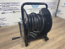 Катушка (барабан) для намотки шланга 60м переносная, с речкой для переноса