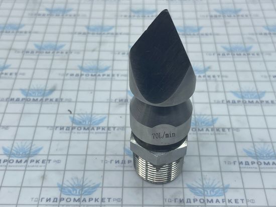Форсунка каналопромывочная 3 грани до 300 бар  70 л/мин 1 вперёд  5 назад вх.3/4 нар