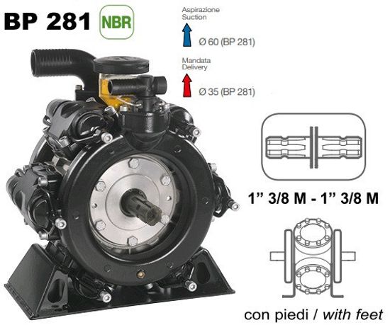 Насос мембранный Comet® серия ВP281 (248л/мин; 20 бар); вал ВОМ 1"3/8