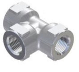 Тройник Т-образный 1/2" нержавеющая сталь 600 бар