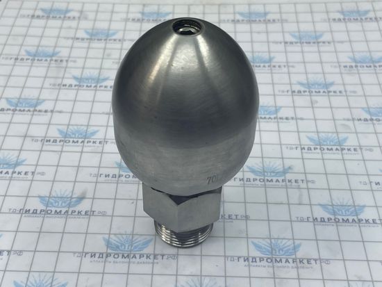 Форсунка каналопромывочная  капля до 300 бар  70 л/мин 1 вперёд  8 назад вх.3/8 вн