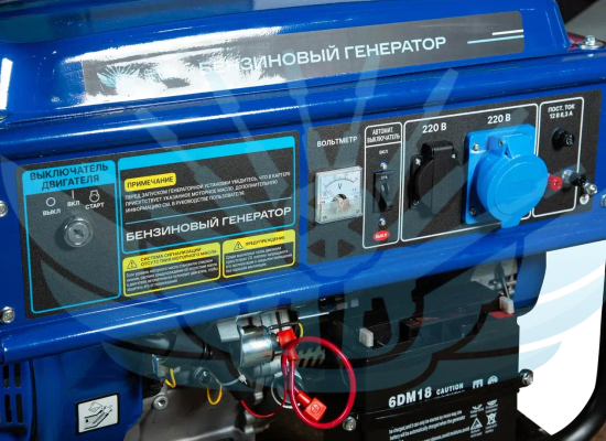 Бензиновый генератор GM 6,5 квт медная обмотка. на колёсах