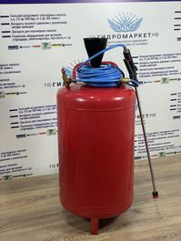 Спреер 50 л для моющего средства металлический стали + пистолет + 10м рвд
