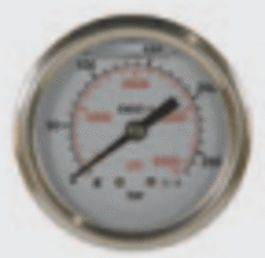Манометр вход сзади 1/8"ш; Д 40мм; 0-250 бар.