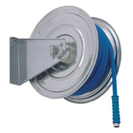 Барабан ручной для рукава 50м. 3/8" или 35м. 1/2"(нерж.)  1/2"ш. 1/2"ш. 200 бар.