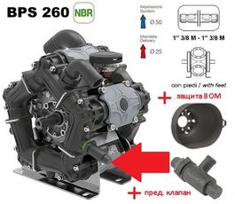 Насос мембранный Comet® серия ВPS260 (249 л/мин; 20 бар) пред.клапан/защита ВОМ;; вал ВОМ 1"3/8
