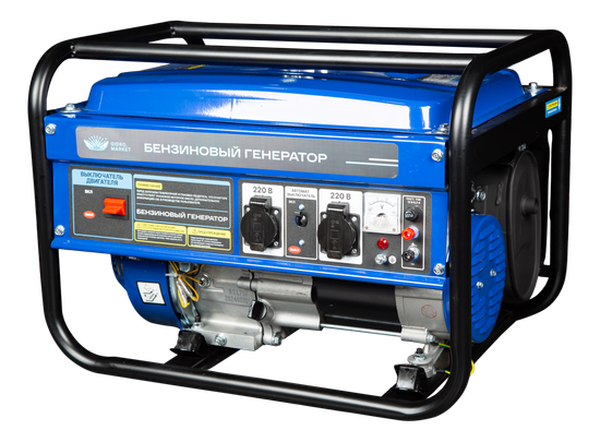 Бензиновый генератор 3 квт медная обмотка. 2* 220 вольт 6,5 л.с. двигатель