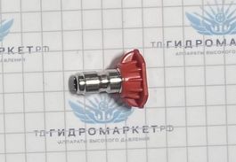 Форсунка для разбрызгивания жидкости 0 град Красная под китайский быстросъём 1/4 полDf.01/0