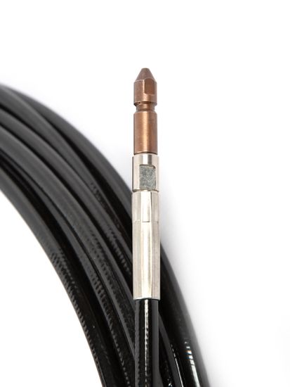 Гибкое копье GM Pump - Шланг для прочистки труб с форсункой 11м, 900 бар, выход 1/4"ш, выход 1/4"ш