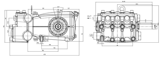 Насос высокого давления для робот моек Botau GT 32 100 литров 150 бар 1450 об