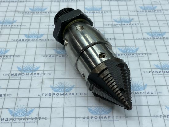 Форсунка каналопромывочная вращающаяся сверло до 300 бар 50 л/мин 4 в стороны  6 назад