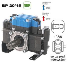 Насос мембранный Comet® серия ВP20/15 (18,7 л/мин; 15 бар); вал ВОМ 1"3/8