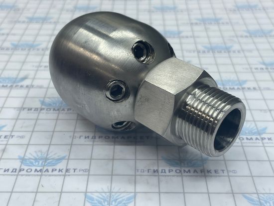 Форсунка каналопромывочная  капля до 300 бар  70 л/мин 1 вперёд  6 назад вх.3/8 вн