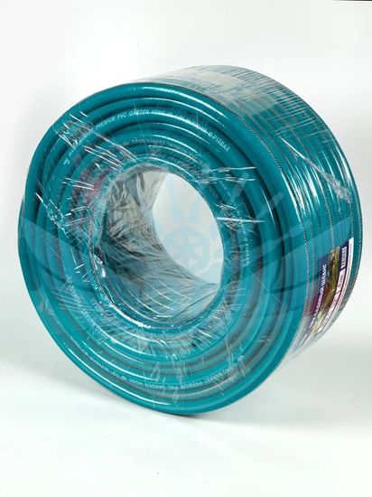 Садовый шланг 3 оплёточный ПВХ 50м 1/2" 13×16.6MM внутренний диаметр черно синий