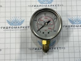 Манометр 0-400 1/4"M, 50 мм Вертикальная фиксация