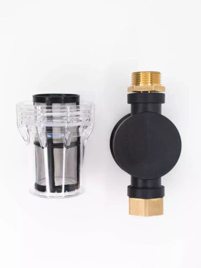 Фильтр проточный бытовой или для мойки высокого давления ½-½ штуцер-штуцер неповоротн