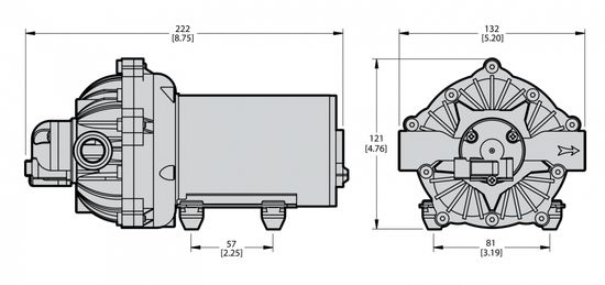 Насос мембранно-поршневой Comet® серия EVERFLO EF 3000 (11,4 л/мин; 4,8 бар) 12V