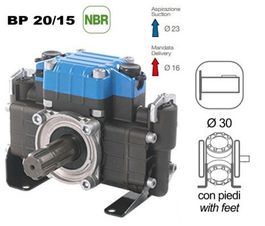 Насос мембранный Comet® серия ВP20/15 (18,7 л/мин; 15 бар); вал d30 гладкий/шпонка