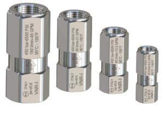 Обратный клапан VNR-I вход 3/8 г. выход 3/8 г. 40 л/мин 550 бар нерж. сталь