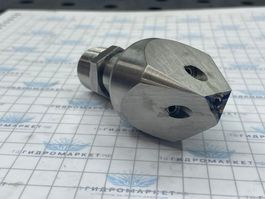 Форсунка каналопромывочная 3 грани до 300 бар  50 л/мин 3 вперёд  5 назад вх.3/8 вн