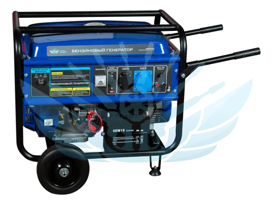 Бензиновый генератор GM 6,5 квт медная обмотка. на колёсах