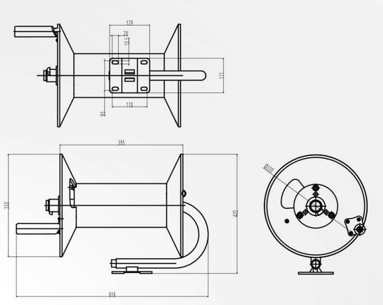 Катушка для шланга до 60 метров