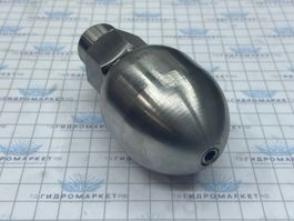 Форсунка каналопромывочная  капля до 300 бар  70 л/мин 1 вперёд  6 назад вх.3/8 вн