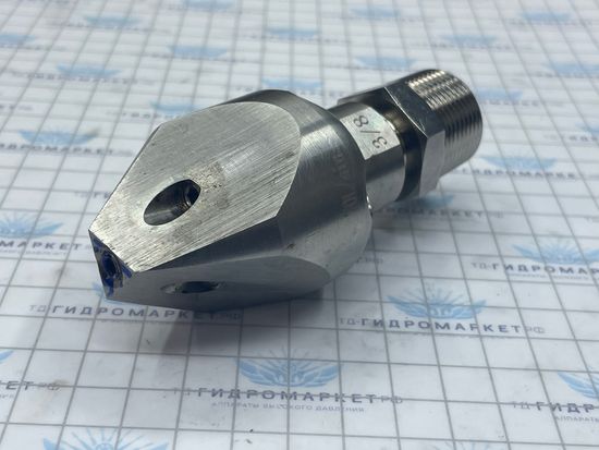 Форсунка каналопромывочная 3 грани до 300 бар  70 л/мин 3 вперёд  5 назад вх.3/8 вн