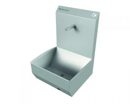 Раковина EWG-1S настенная однопостовая с сенсорным включением, нерж. сталь, прям. чаша