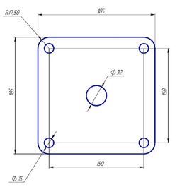 Поворотная консоль изогнутая 1700 мм