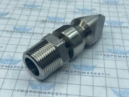 Форсунка каналопромывочная 3 грани до 300 бар  50 л/мин 1 вперёд  5 назад вх.3/4 нар