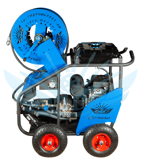 Мобильная каналопромывочная установка с барабаном GM Pumps 150-200 бар 50-65 л/мин